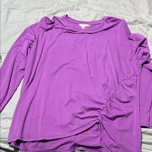 Time and Tru Women's Long Sleeve Top in Lavender